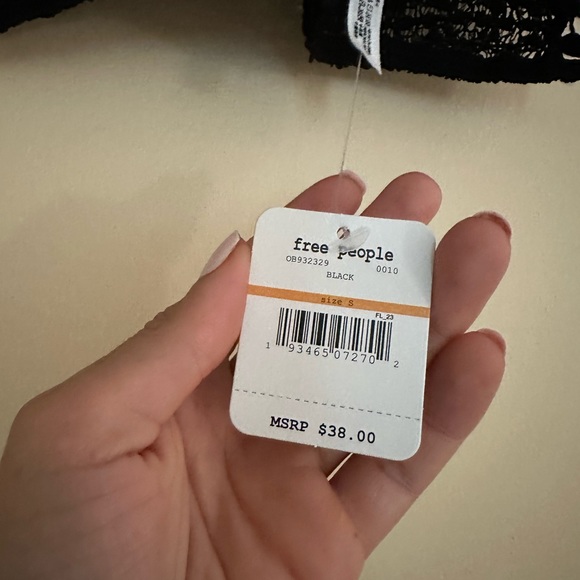 NWT Free people black bralette one size - Picture 6 of 6